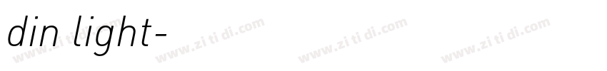 din light字体转换